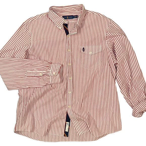 Ralph Lauren Skull & Bones Boathouse Collection Pinstripe Oxford Shirt - Picture 12 of 12